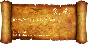 Király Alóma névjegykártya